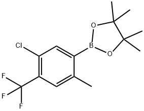 5-CHLORO-2-METHYL-4-(TRIFLUOROMETHYL)PHENYLBORONIC ACID, PINACOL ESTER, 1073353-97-5, 結構式