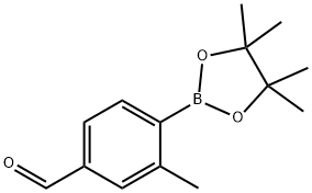 3-METHYL-4-(4,4,5,5-TETRAMETHYL-1,3,2-DIOXABOROLAN-2-YL)BENZALDEHYDE Struktur