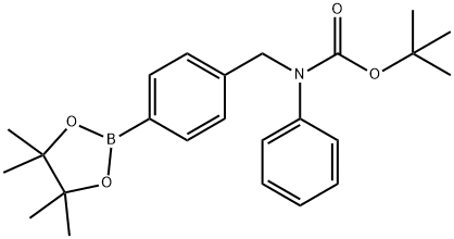 4-(N-Boc-phenylaminomethyl)benzeneboronic acid pinacol ester Struktur