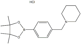 Piperidinomethyl-4-phenylboronic acid pinacol ester hydrochloride Struktur