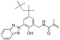 2-Propenamide, N-3-(2H-benzotriazol-2-yl)-2-hydroxy-5-(1,1,3,3-tetramethylbutyl)phenylmethyl-2-methyl- Struktur