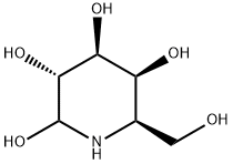 [3R,(+)]-6-(ヒドロキシメチル)ピペリジン-2,3α,4β,5β-テトラオール 化學(xué)構(gòu)造式