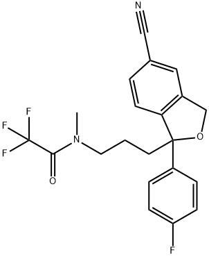 N-[3-[5-Cyano-1-(4-fluorophenyl)-1,3-dihydro-1-isobenzofuranyl]propyl]-2,2,2-trifluoro-N-MethylacetaMide Struktur