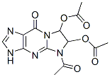 9H-Imidazo[1,2-a]purin-9-one,  5-acetyl-6,7-bis(acetyloxy)-3,5,6,7-tetrahydro- Struktur