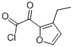 2-Furanacetyl chloride, 3-ethyl-alpha-oxo- (9CI) Struktur