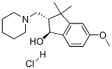 (1S,2S)-5-methoxy-3,3-dimethyl-2-(1-piperidylmethyl)-1,2-dihydroinden- 1-ol hydrochloride Struktur