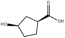 (1S,3S)-3-HYDROXY-CYCLOPENTANECARBOXYLIC ACID Struktur