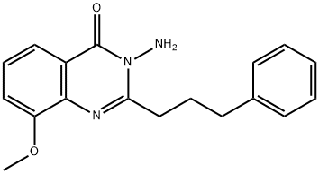 4(3H)-Quinazolinone,  3-amino-8-methoxy-2-(3-phenylpropyl)- Struktur