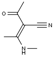 2-Butenenitrile, 2-acetyl-3-(methylamino)- (9CI) Struktur