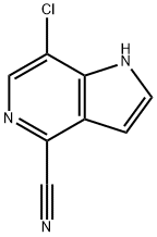 1H-Pyrrolo[3,2-c]pyridine-4-carbonitrile, 7-chloro- Struktur