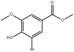 3-BROMO-4-HYDROXY-5-METHOXY-BENZOIC ACID METHYL ESTER Struktur