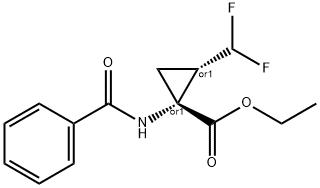 (1S,2R)-Ethyl 1-benzaMido-2-(difluoroMethyl)cyclopropanecarboxylate Struktur