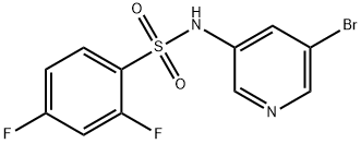 N-(5-broMopyridin-3-yl)-2,4-difluorobenzenesulfonaMide Struktur