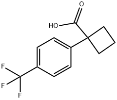 1-[4-(Trifluoromethyl)phenyl]cyclobutanecarboxylic  acid Struktur