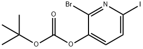 2-Bromo-6-iodopyridin-3-yl tert-butyl carbonate Struktur