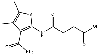 N-(3-CARBAMOYL-4,5-DIMETHYL-THIOPHEN-2-YL)-SUCCINAMIC ACID Struktur