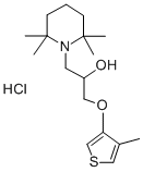 1-Piperidineethanol, alpha-(((4-methyl-3-thienyl)oxy)methyl)-2,2,6,6-t etramethyl-, hydrochloride Struktur