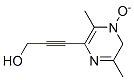 2-Propyn-1-ol,3-(3,6-dimethyl-4-oxidopyrazinyl)-(9CI) Struktur