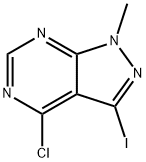 4-chloro-3-iodo-1-methyl-1H-pyrazolo[3,4-d]pyrimidine Struktur