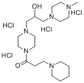 1-(3-Piperidinopropionyl)-4-(2-hydroxy-3-(4-methylpiperazine)propyl)pi perazine 4HCl Struktur