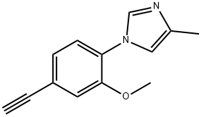 1H-IMidazole, 1-(4-ethynyl-2-Methoxyphenyl)-4-Methyl- Struktur