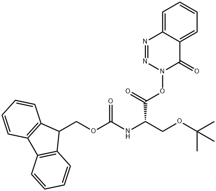 Fmoc-O-tert-Butyl-L-serine 3,4-dihydro-4-oxo-1,2,3-benzotriazin-3-yl ester Struktur