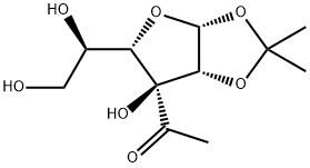 3-Acetyl-1,2-O-isopropylidene-α-D-galactofuranose Struktur