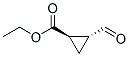 Cyclopropanecarboxylic acid, 2-formyl-, ethyl ester, (1R-trans)- (9CI) Struktur