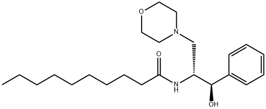 D-THREO-1-PHENYL-2-DECANOYLAMINO-3-MORPHOLINO-1-PROPANOL HCL Struktur