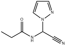 Propanamide,  N-(cyano-1H-pyrazol-1-ylmethyl)- Struktur