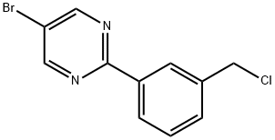 5-溴-2-[3-(氯甲基)苯基]嘧啶 結(jié)構(gòu)式