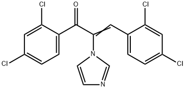 2-Propen-1-one,  1,3-bis(2,4-dichlorophenyl)-2-(1H-imidazol-1-yl)- Struktur