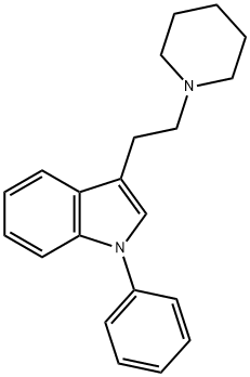 1-Phenyl-3-(2-piperidinoethyl)indole Struktur