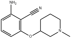 2-Amino-6-[(1-methyl-3-piperidinyl)oxy]benzonitrile Struktur