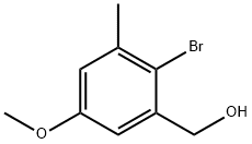 (2-Bromo-5-methoxy-3-methylphenyl)methanol Struktur