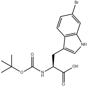 Boc-6-bromo-DL-tryptophan Struktur