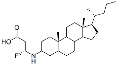 N-cholyl-2-fluoro-beta-alanine Struktur