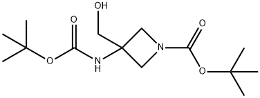 1-BOC-3-(BOC-AMINO)AZETIDINE-3-METHANOL Struktur