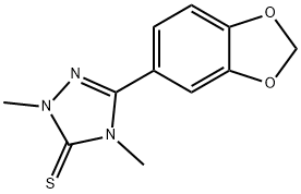 3H-1,2,4-Triazole-3-thione, 2,4-dihydro-5-(1,3-benzodioxol-5-yl)-2,4-d imethyl- Struktur