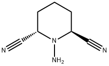 2,6-Piperidinedicarbonitrile,1-amino-,trans-(9CI) Struktur