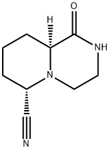 2H-Pyrido[1,2-a]pyrazine-6-carbonitrile,hexahydro-1-oxo-,cis-(9CI) Struktur