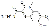 3,4-Dihydro-6,7-dimethoxy-4-methyl-3-oxo-2-quinoxalinecarboxylic acid azide Struktur