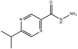 Pyrazinecarboxylic acid, 5-(1-methylethyl)-, hydrazide (9CI) Struktur