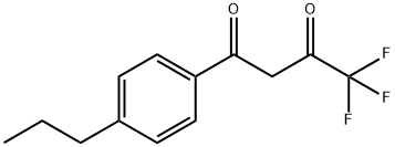 4,4,4-trifluoro-1-(4-propylphenyl)butane-1,3-dione Struktur