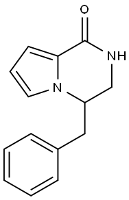 Pyrrolo[1,2-a]pyrazin-1(2H)-one, 3,4-dihydro-4-(phenylMethyl)- Struktur