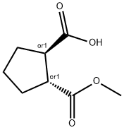 TRANS-2-CARBOMETHOXYCYCLOPENTANE-1-CARBOXYLIC ACID Struktur