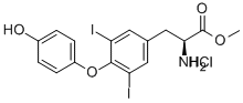 L-TYROSINE, O-(4-HYDROXYPHENYL)-3,5-DIIODO-, METHYL ESTER, HYDROCHLORIDE Struktur