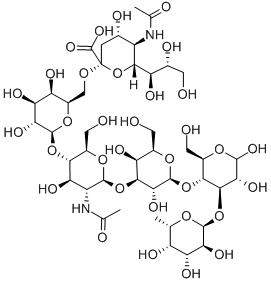 N-ACETYLNEURAMINYL-FUCOSYLLACTO-N-NEO-TETRAOSE FROM HUMAN MILK, 111216-36-5, 結(jié)構(gòu)式