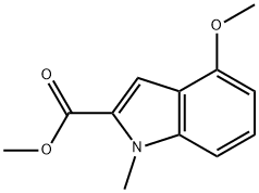 methyl 4-methoxy-1-methyl-1H-indole-2-carboxylate Struktur