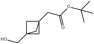 tert-Butyl2-(3-(hydroxymethyl)bicyclo[1.1.1]pentan-1-yl)acetate Struktur